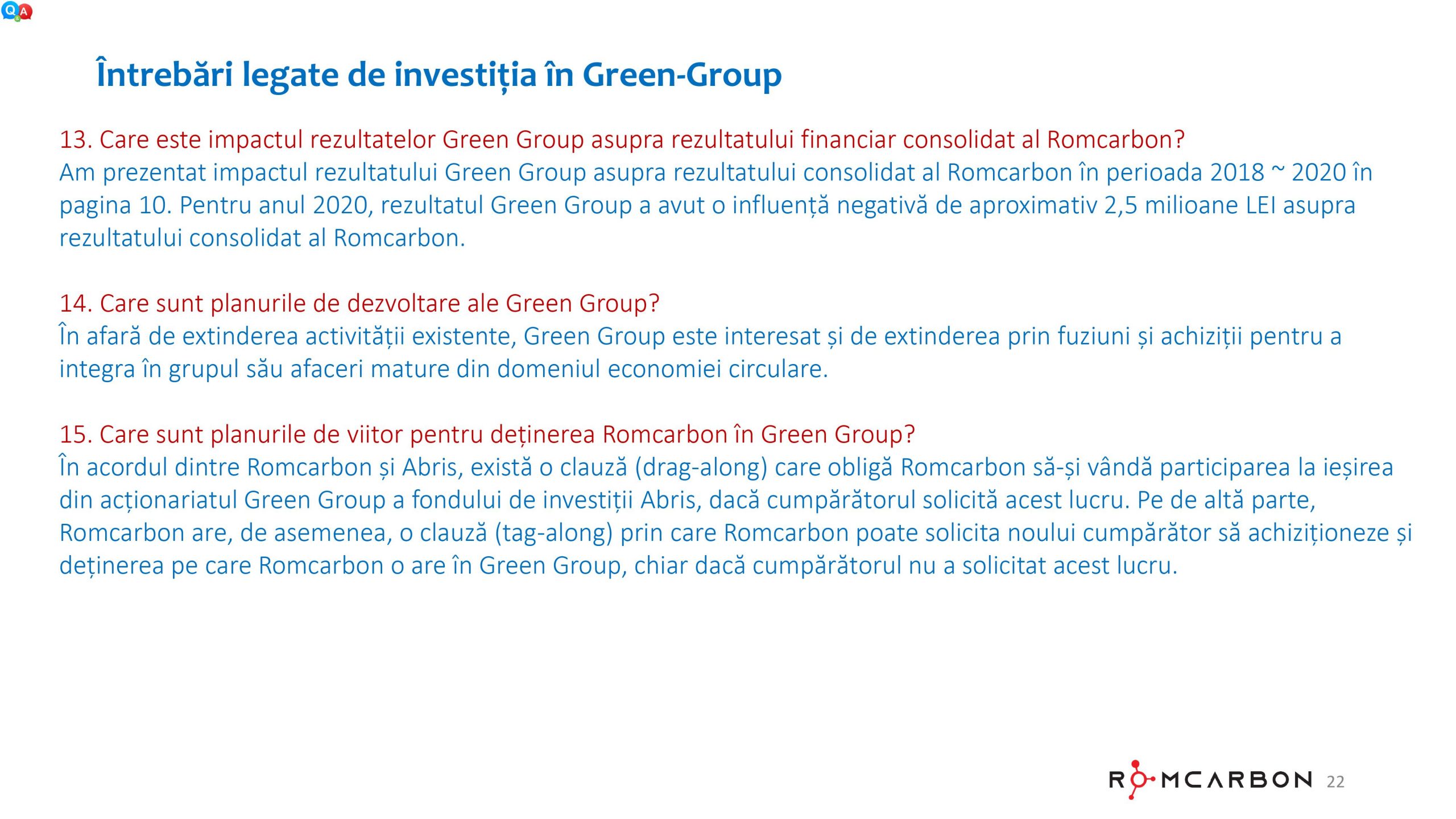 Prezentare oficiala -Teleconferință cu analiști, investitori și jurnaliști &ndash; 13 Aprilie 2021