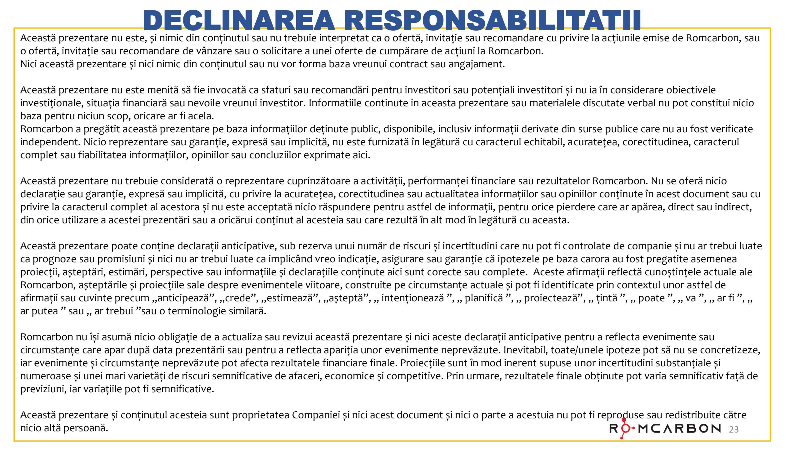 Prezentare oficiala -Teleconferință cu analiști, investitori și jurnaliști &ndash; 13 Aprilie 2021