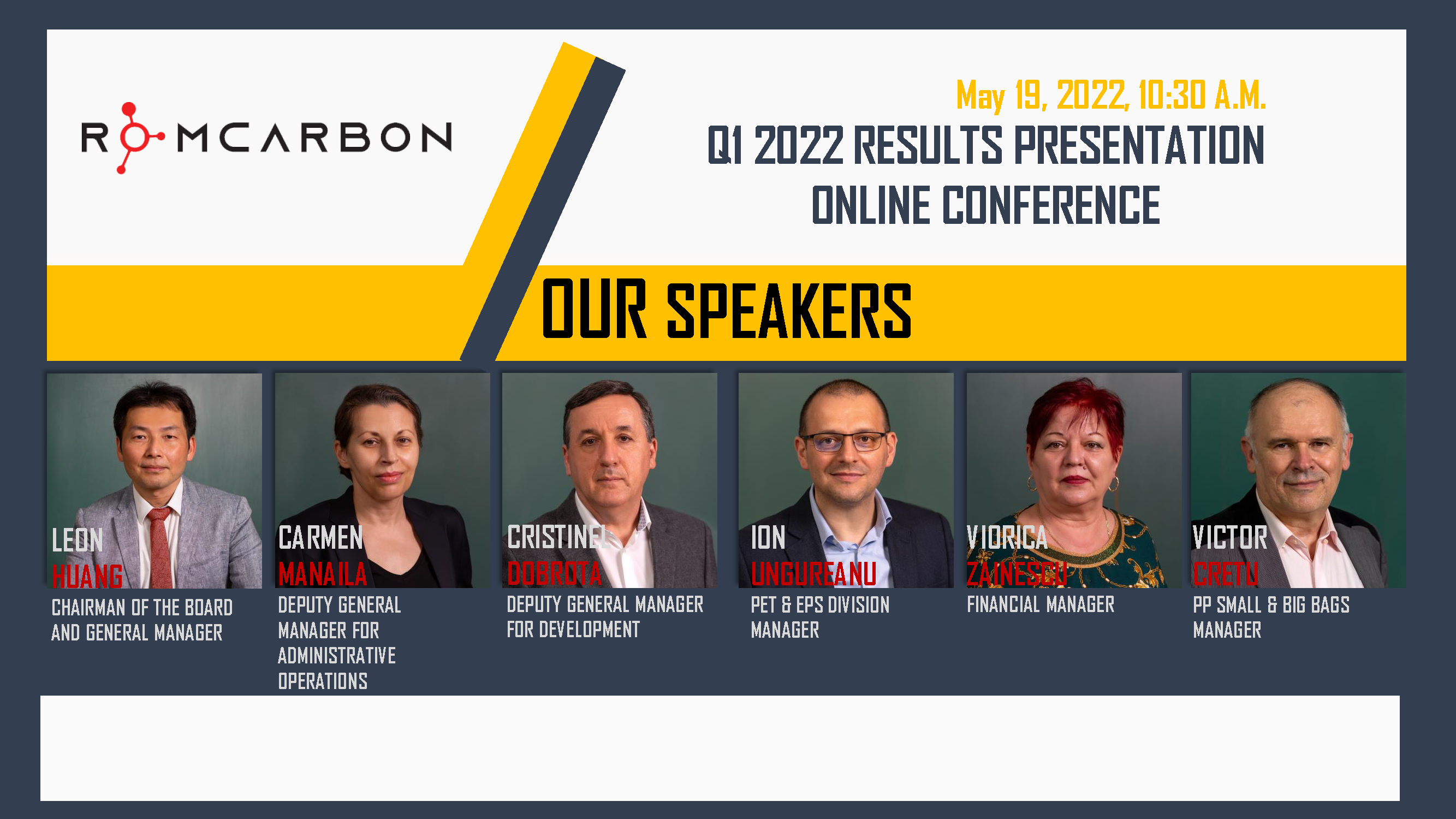 Official presentation -Teleconference with analysts, investors and journalists – 19th of May 2022