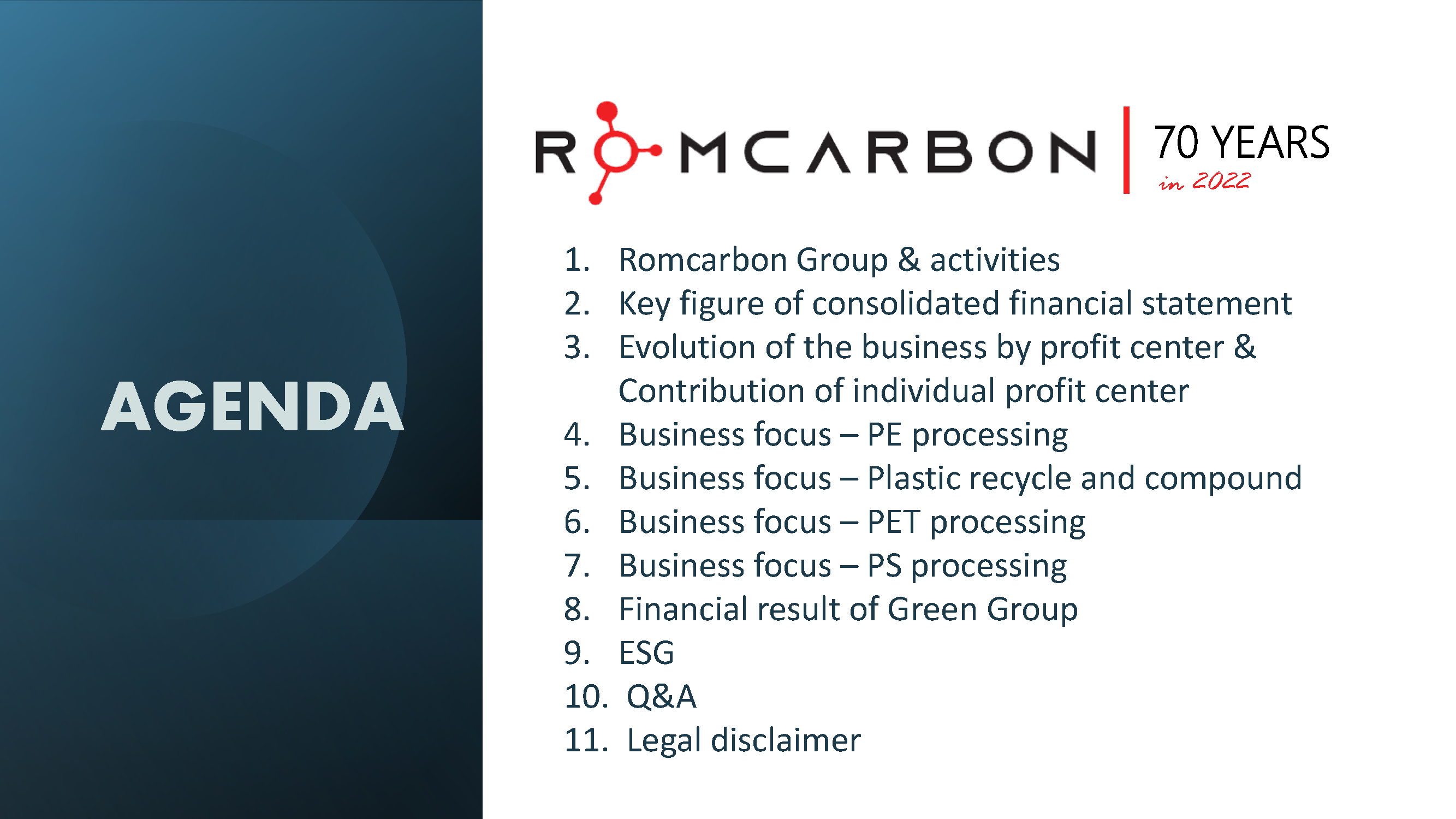 Official presentation -Teleconference with analysts, investors and journalists &ndash; 19th of May 2022