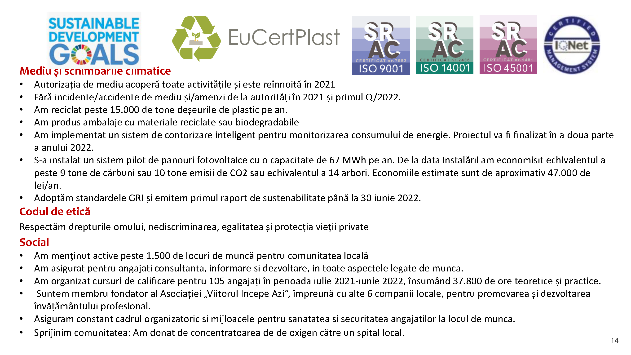 Prezentare oficiala -Teleconferință cu analiști, investitori și jurnaliști &ndash; 19 mai 2022