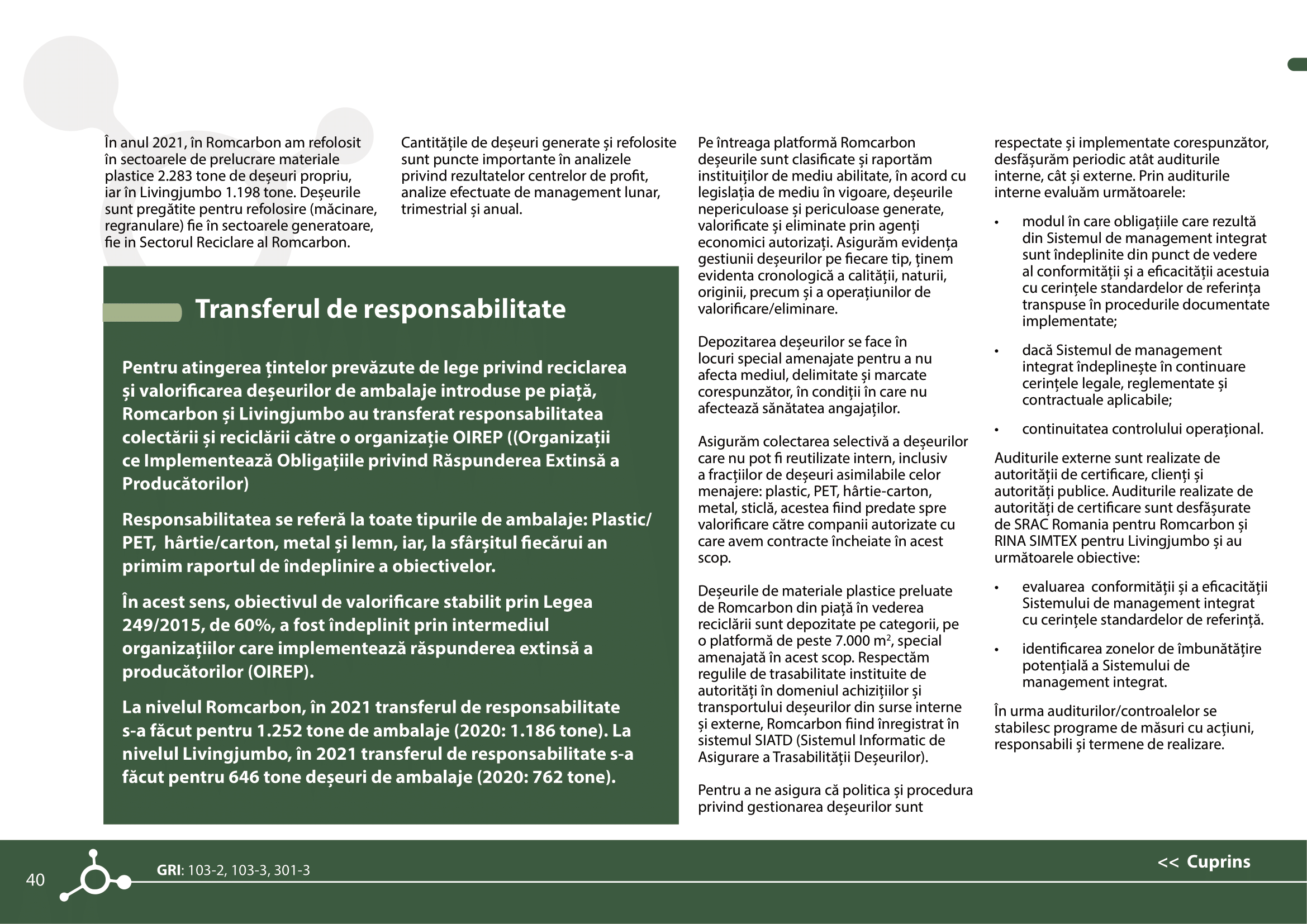 Rapoarte de sustenabilitate 2021