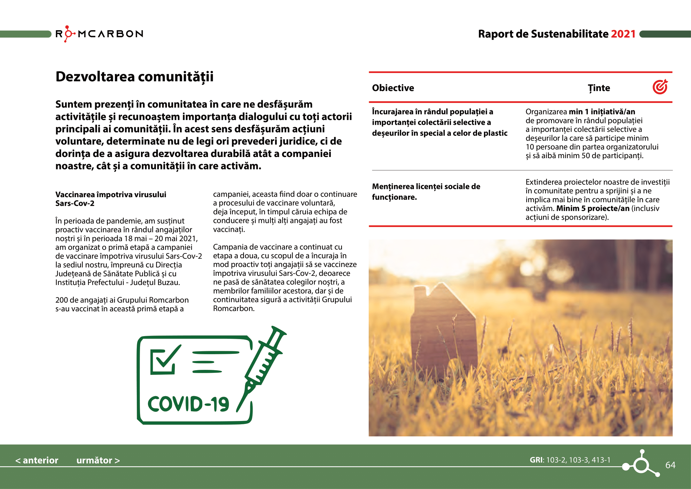 Rapoarte de sustenabilitate 2021