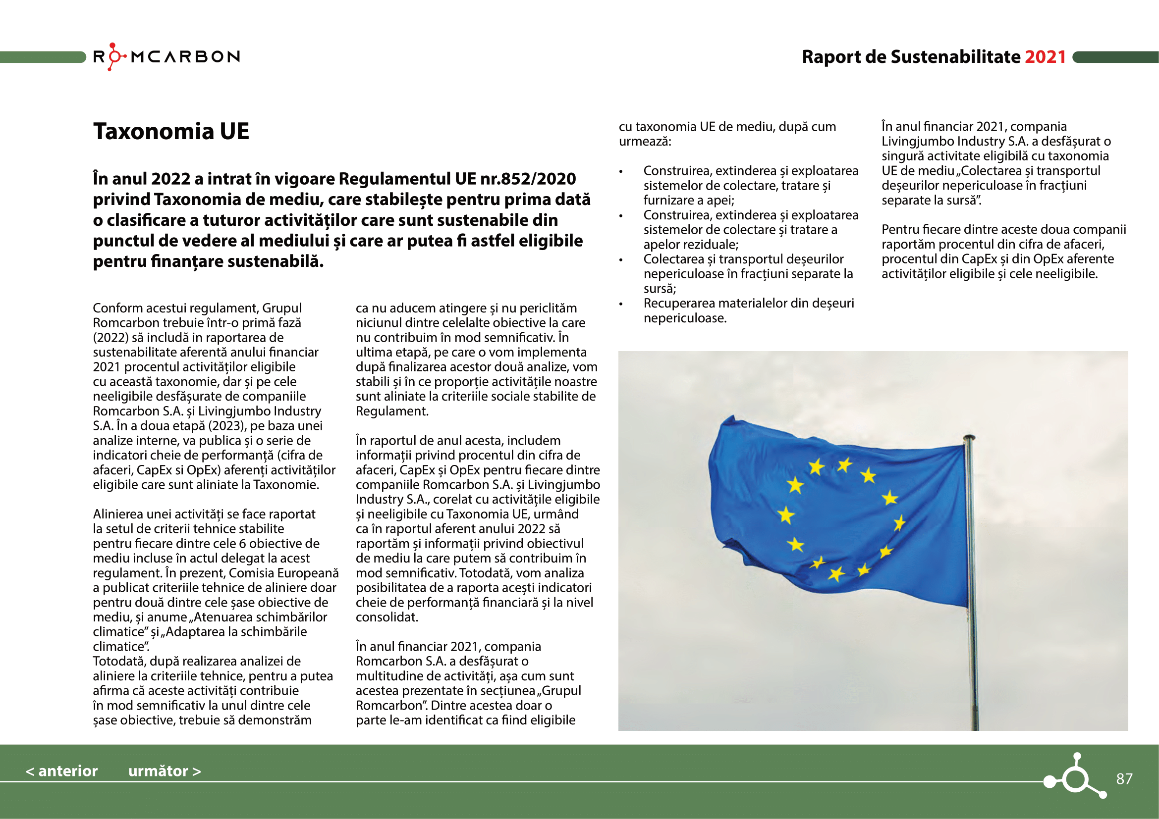 Rapoarte de sustenabilitate 2021