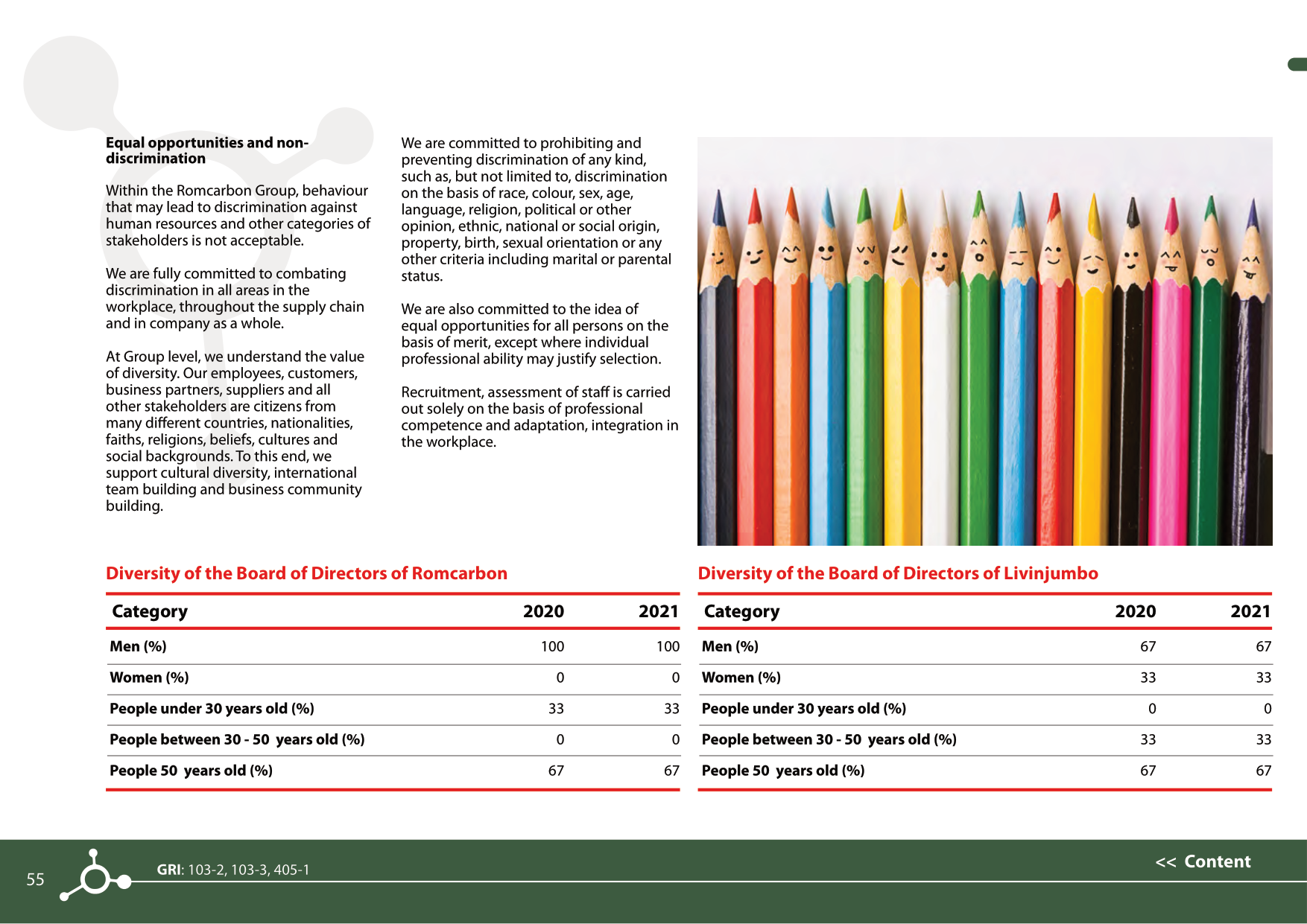 Sustainability reports 2021