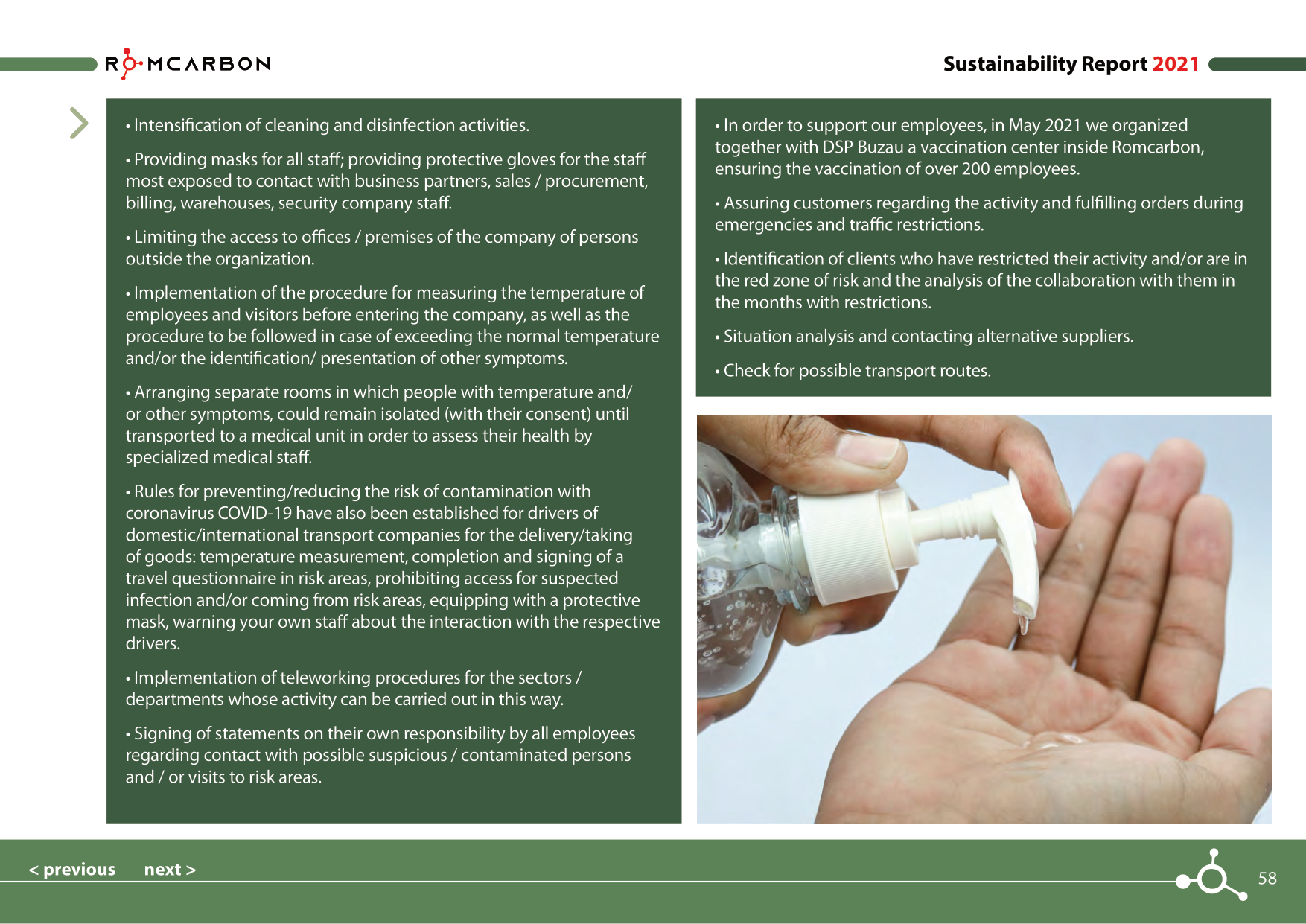 Sustainability reports 2021