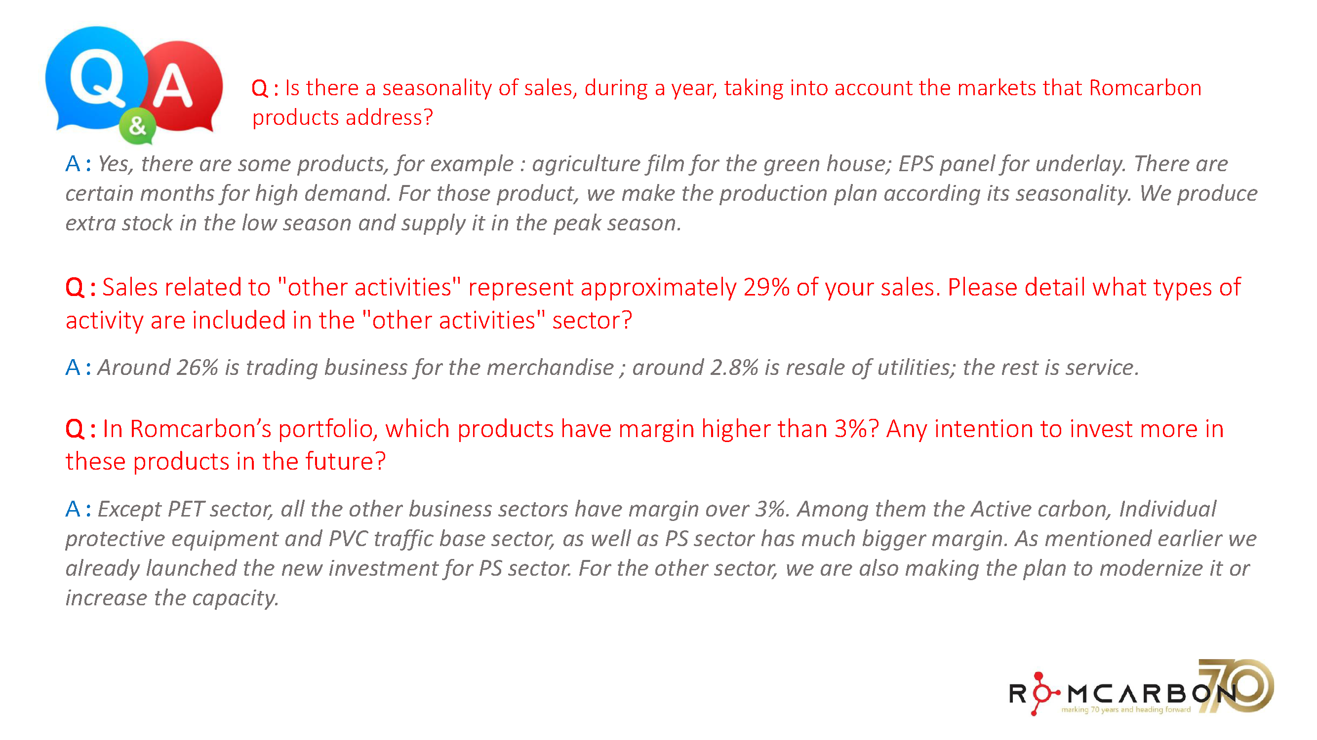 Official presentation -Teleconference with analysts, investors and journalists &ndash; 18th of November 2022