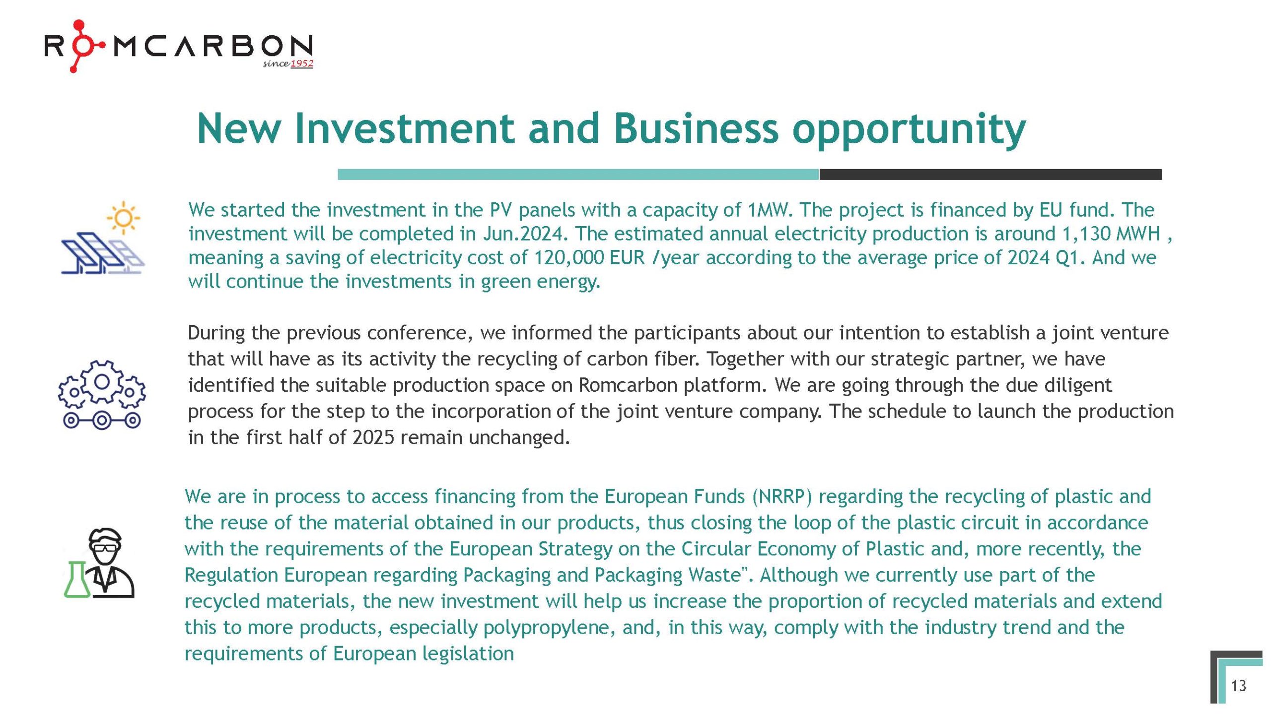 Official presentation -Teleconference with analysts, investors and journalists &ndash; 17th of May 2024