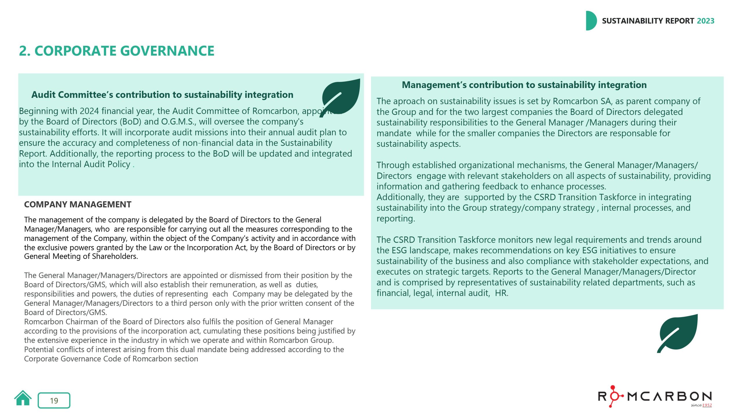Sustainability reports 2023