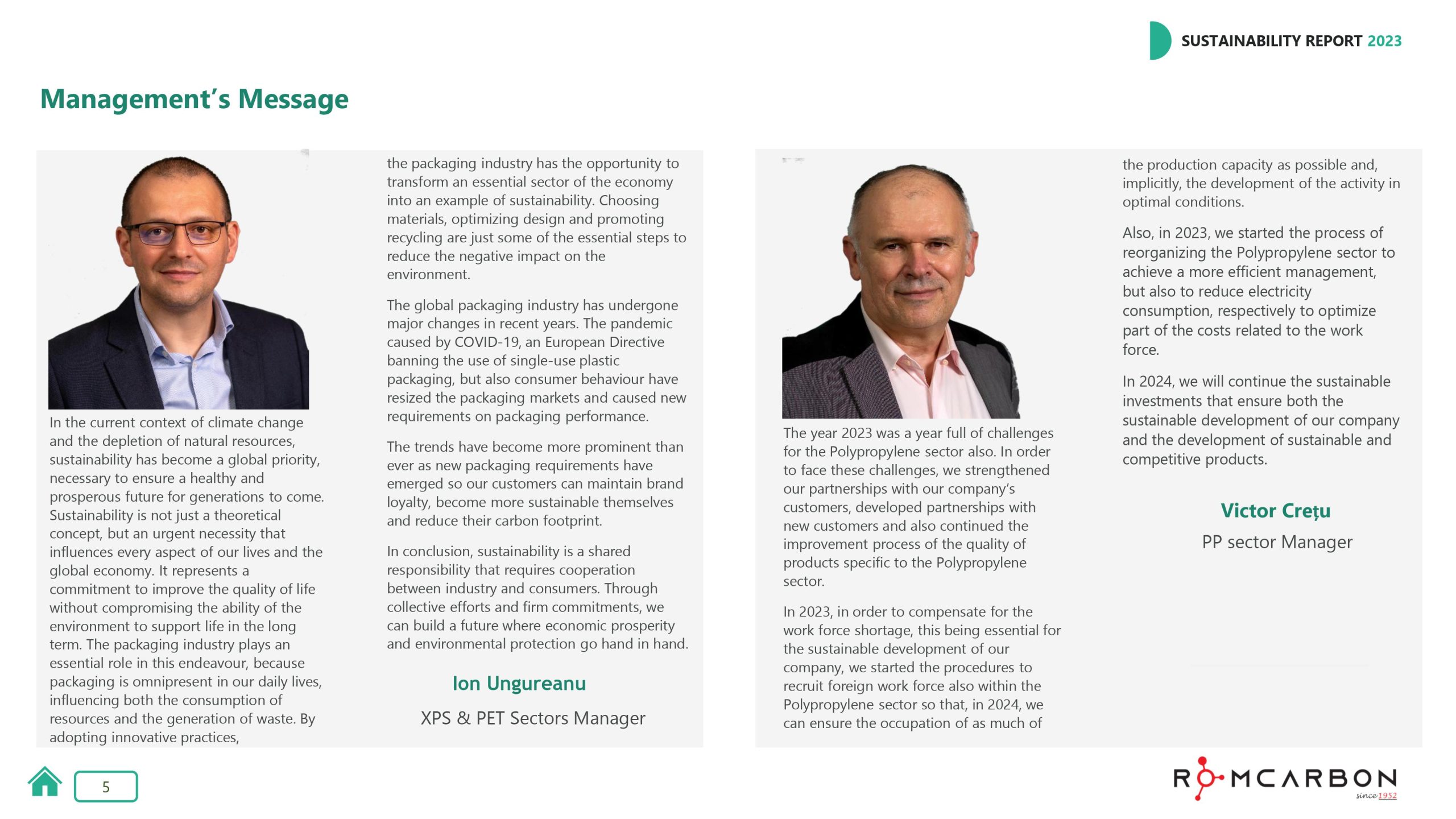 Sustainability reports 2023