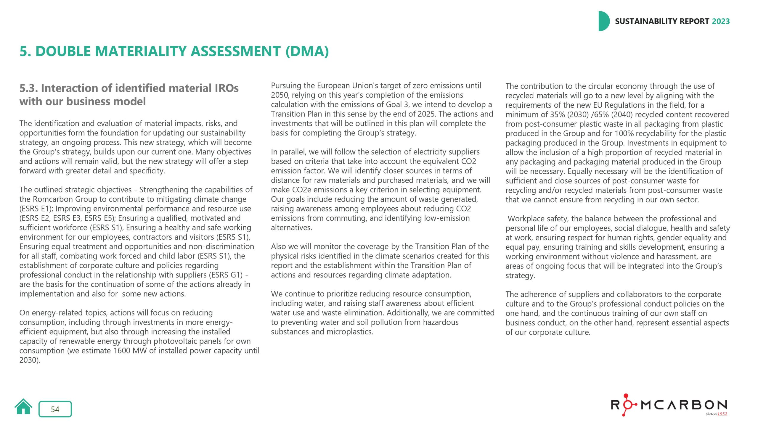 Sustainability reports 2023