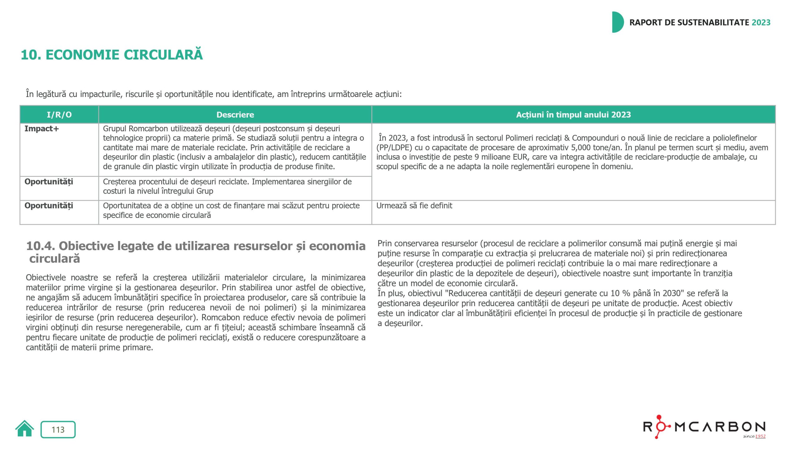 Rapoarte de sustenabilitate 2023