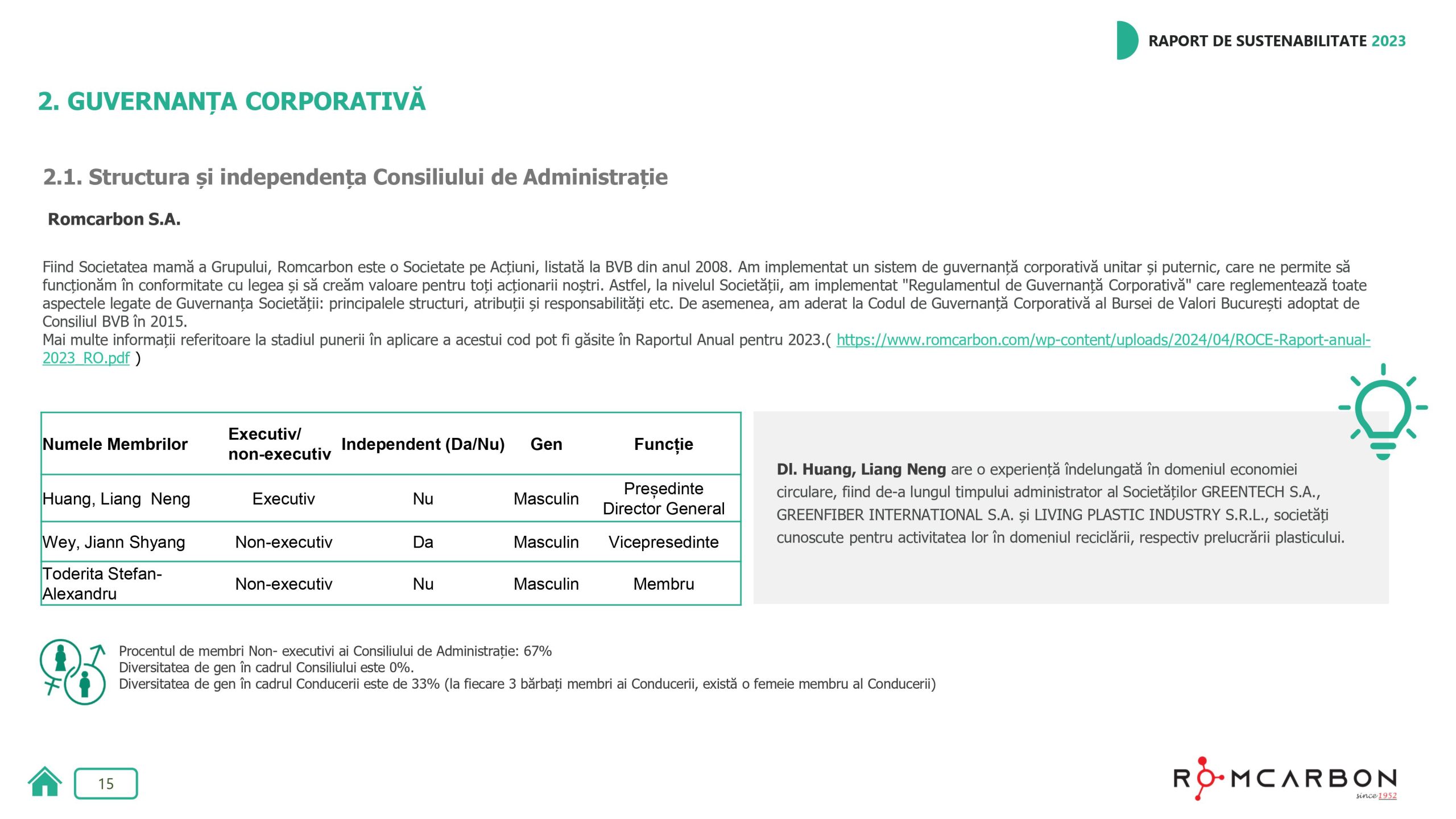 Rapoarte de sustenabilitate 2023