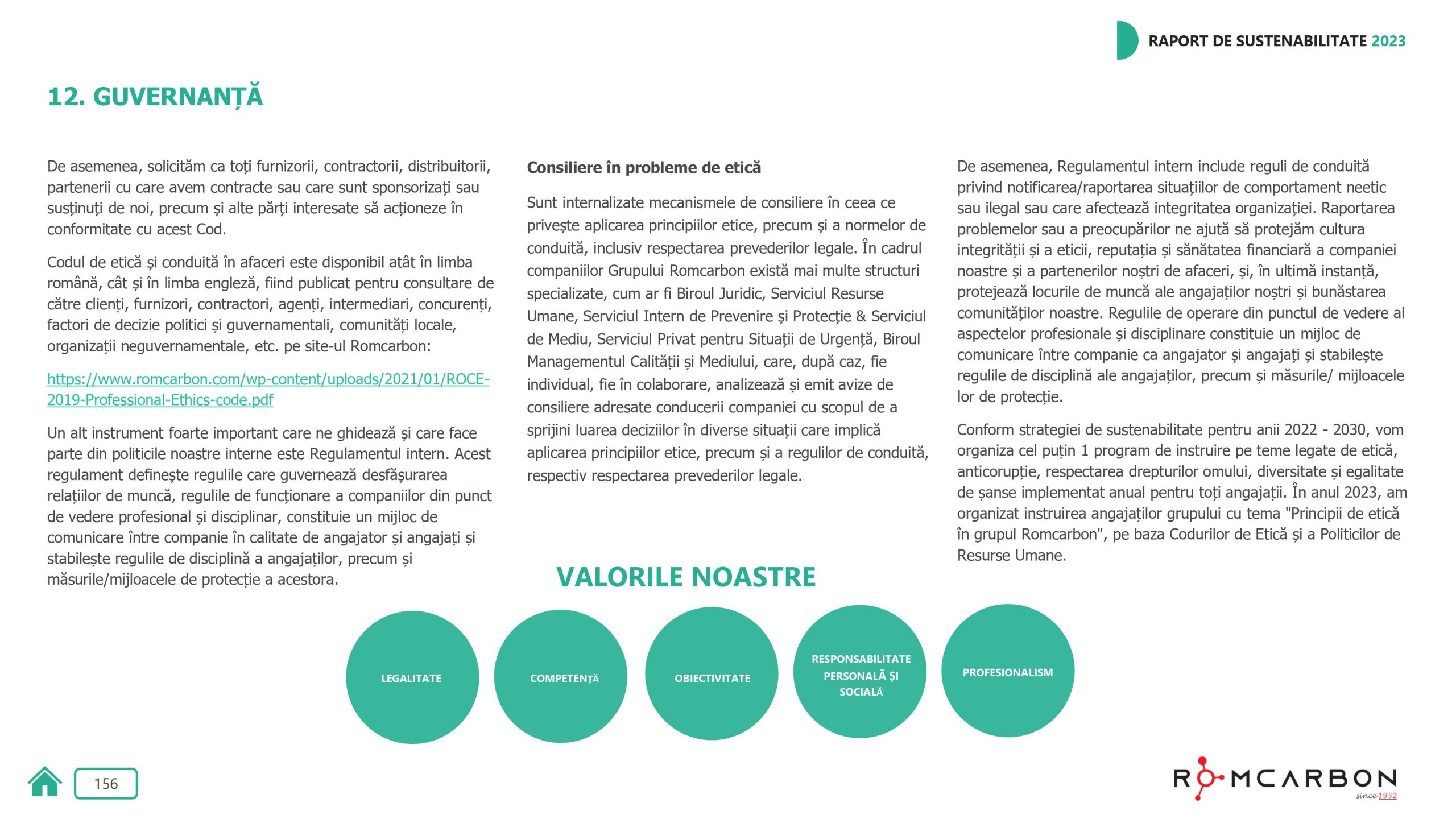 Rapoarte de sustenabilitate 2023