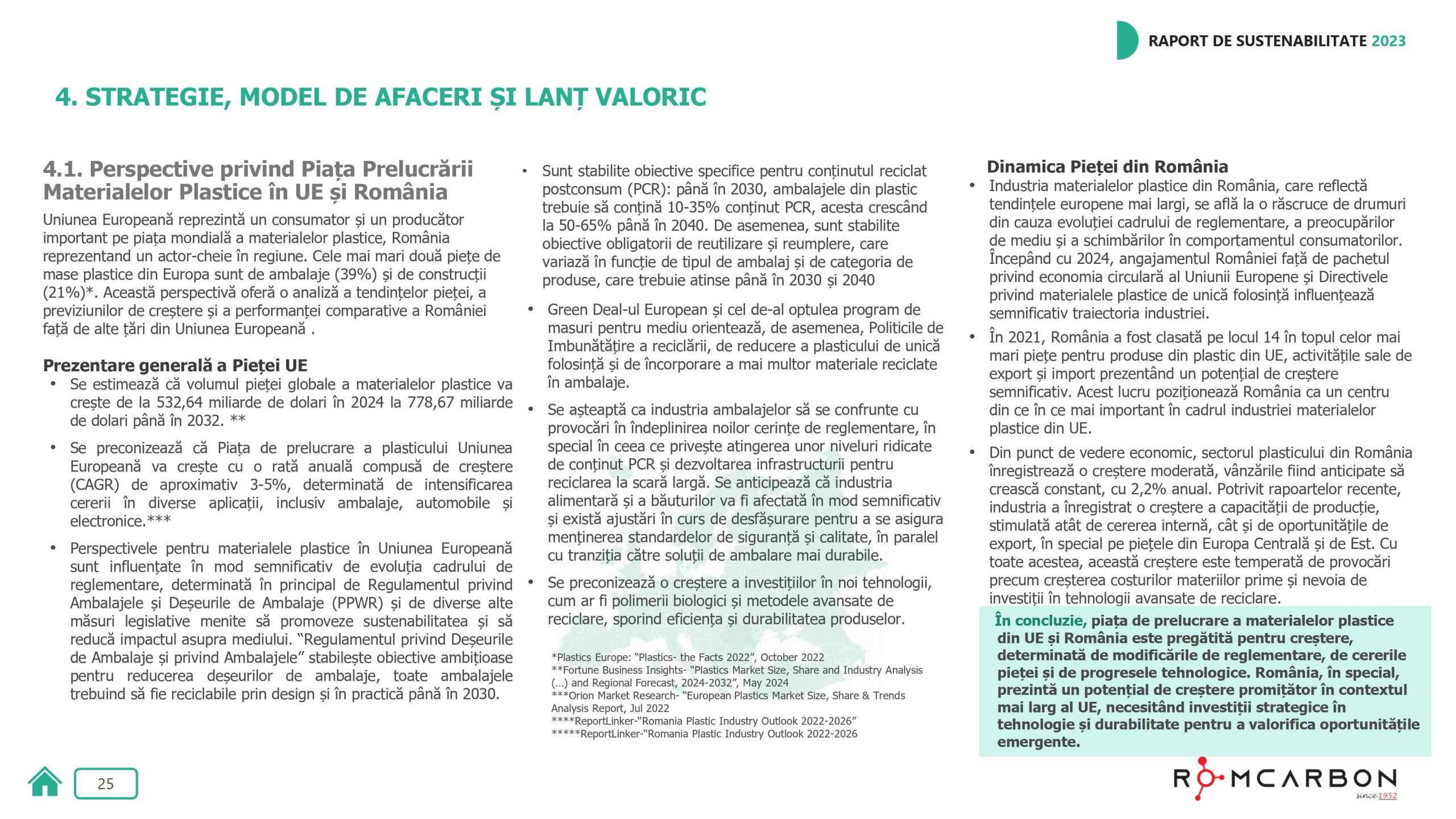 Rapoarte de sustenabilitate 2023