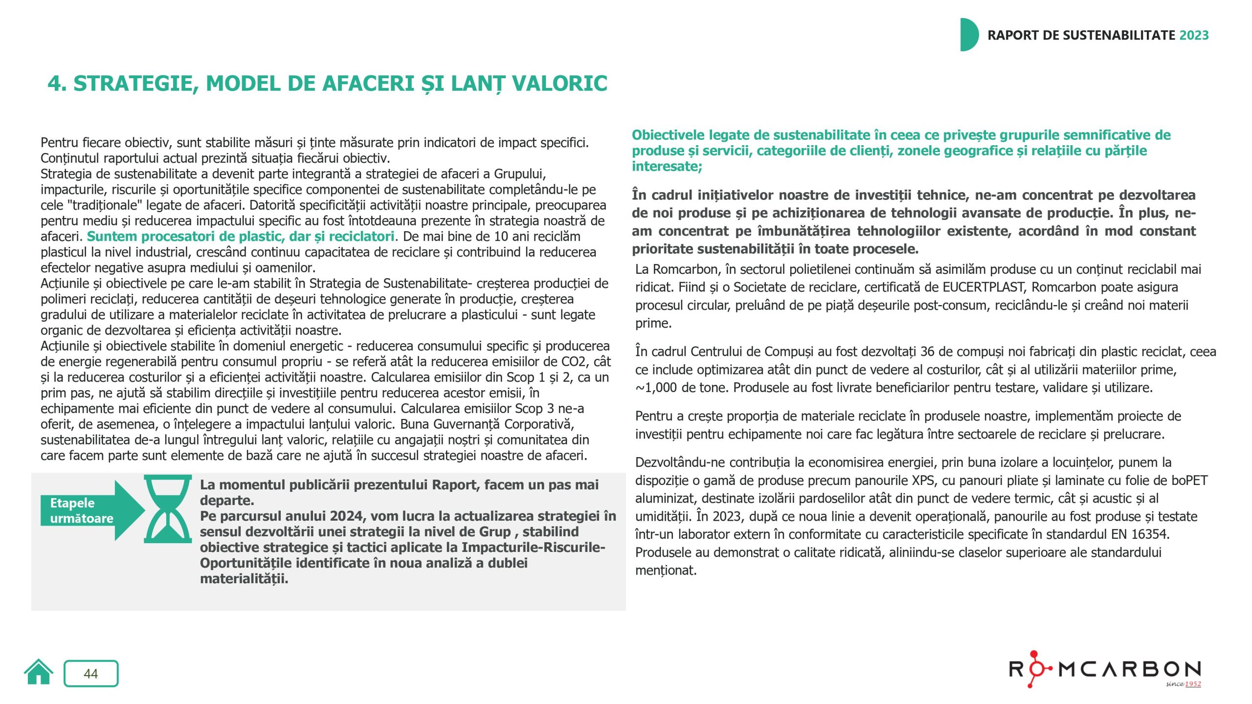 Rapoarte de sustenabilitate 2023