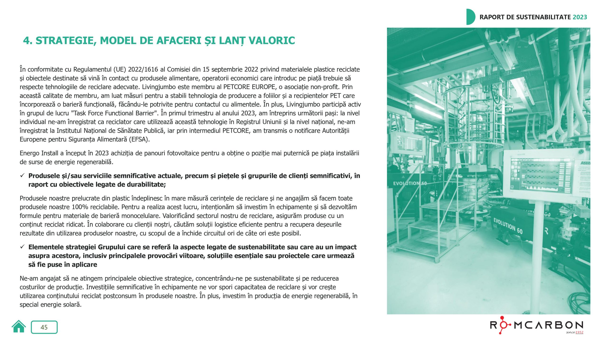 Rapoarte de sustenabilitate 2023