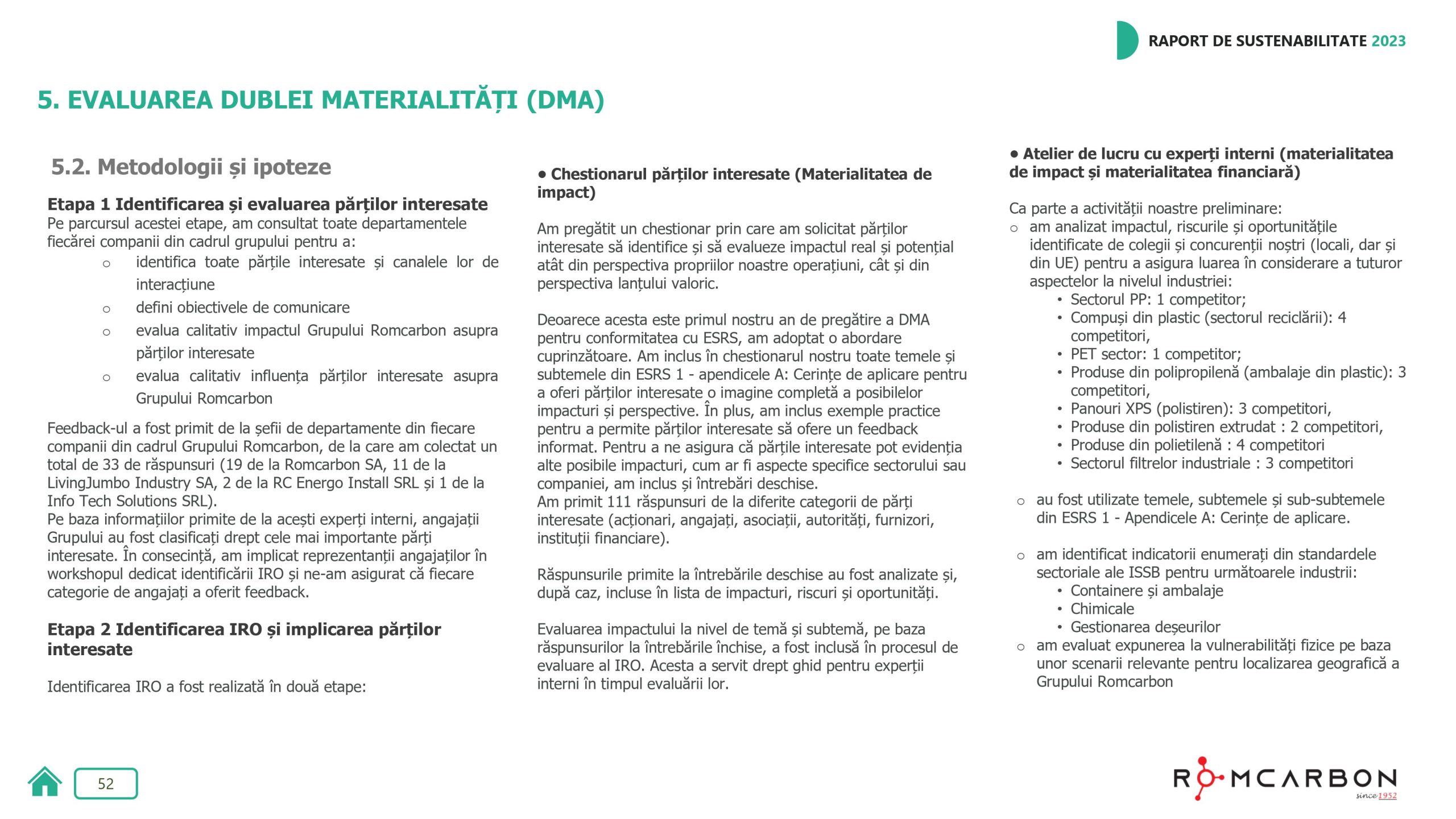 Rapoarte de sustenabilitate 2023