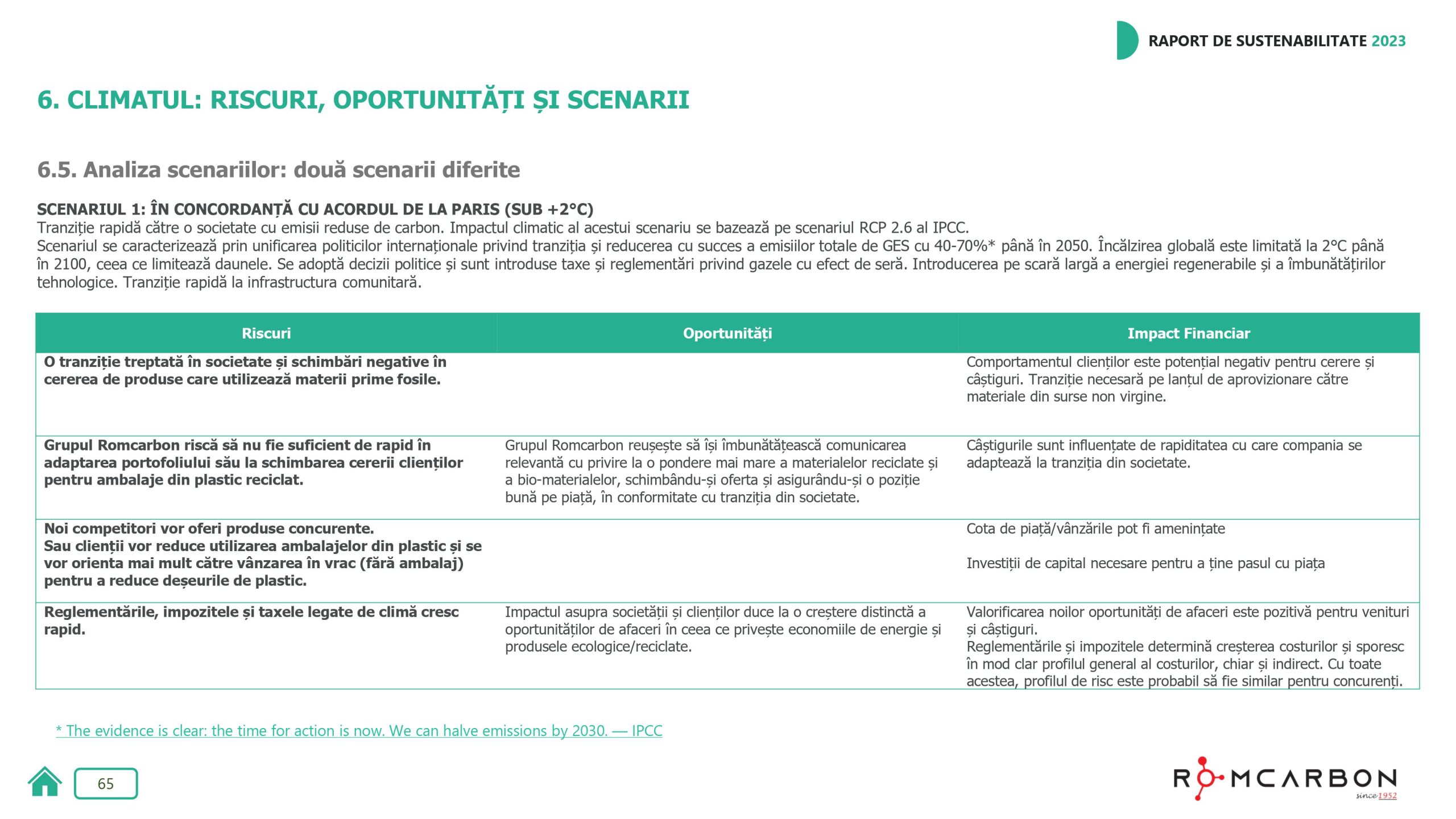 Rapoarte de sustenabilitate 2023