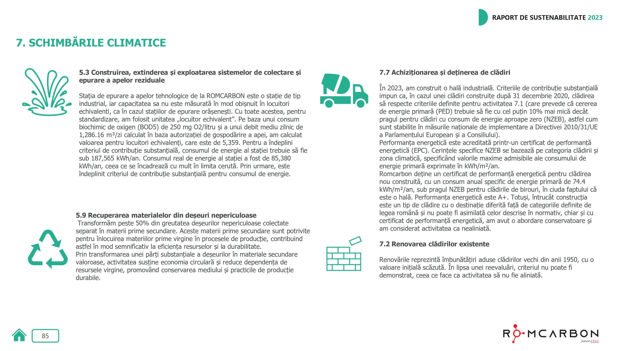 Rapoarte de sustenabilitate 2023