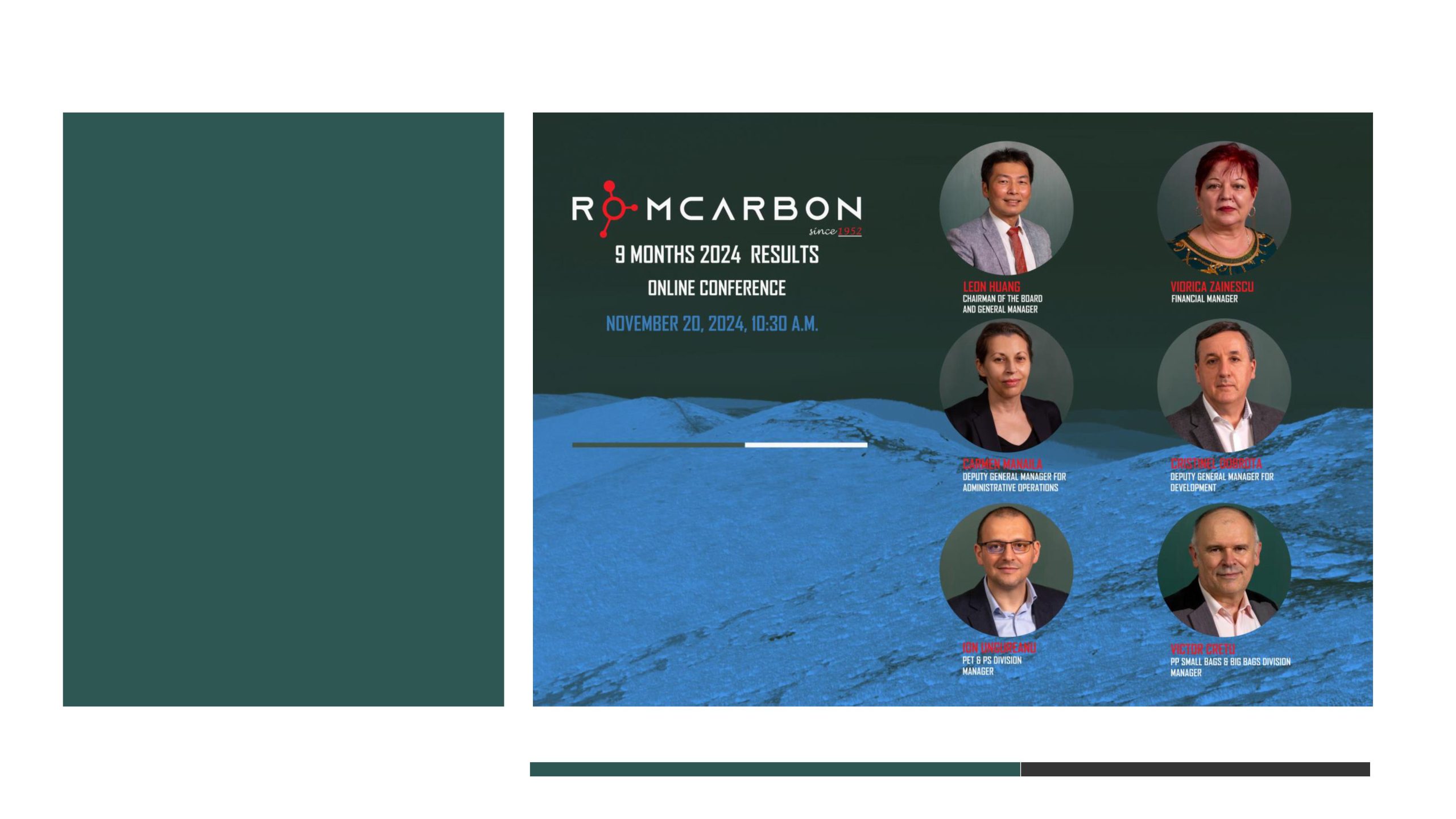 Official presentation -Teleconference with analysts, investors and journalists &ndash; 20th of November 2024