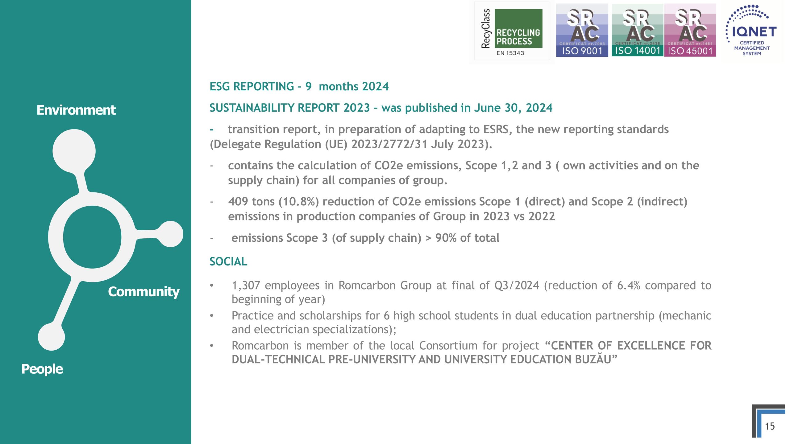 Official presentation -Teleconference with analysts, investors and journalists &ndash; 20th of November 2024