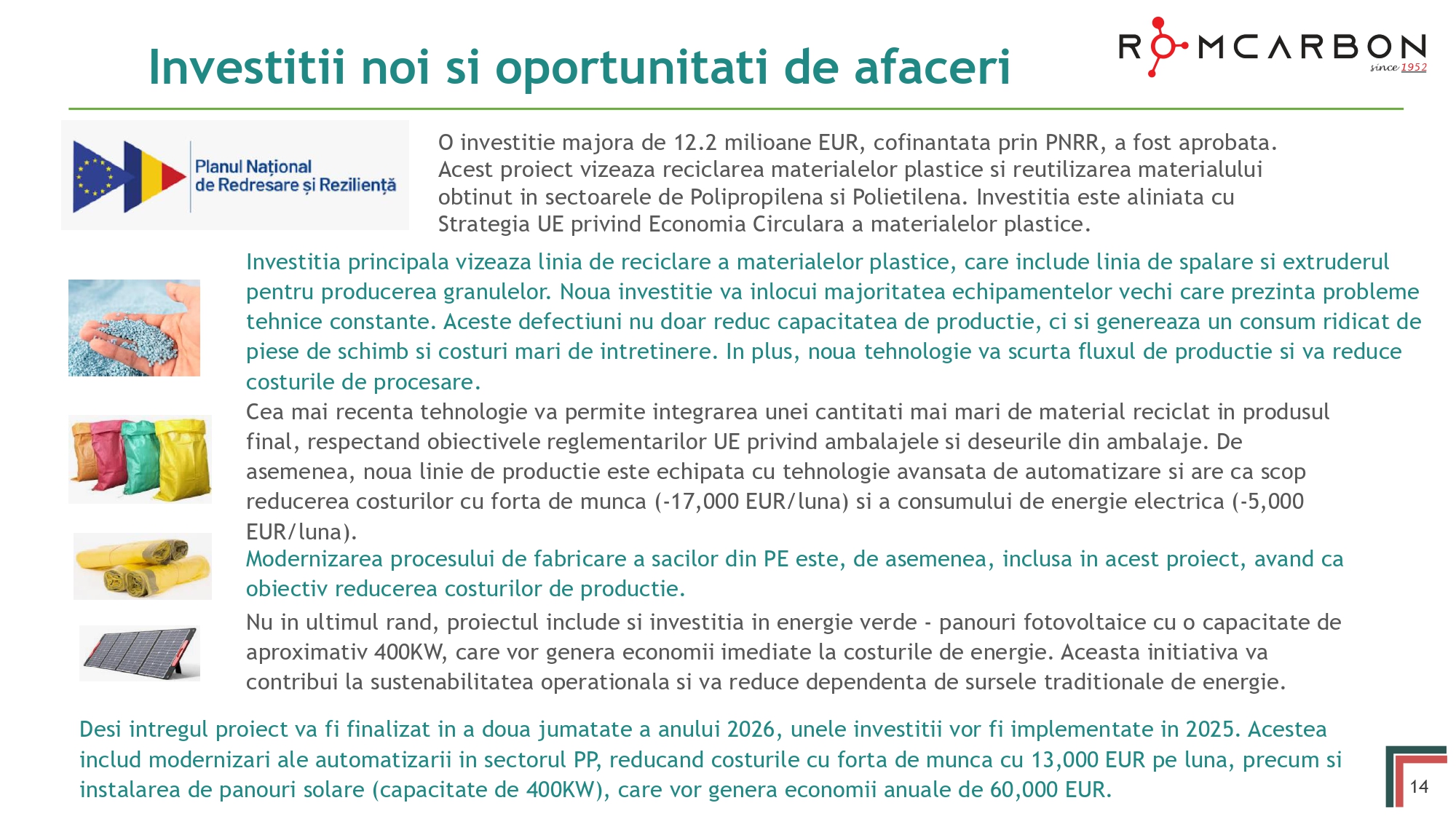 Prezentare oficiala -Teleconferință cu analiști, investitori și jurnaliști &ndash; 20 mai 2025