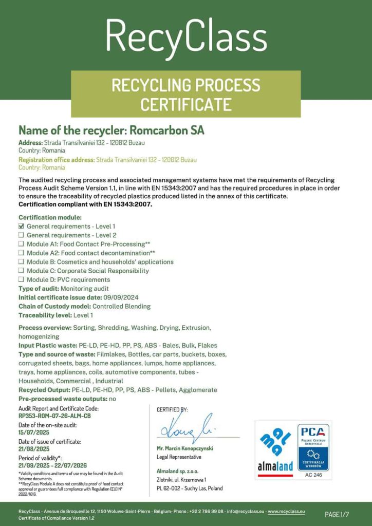 Certificat Recyclass 2025_2026