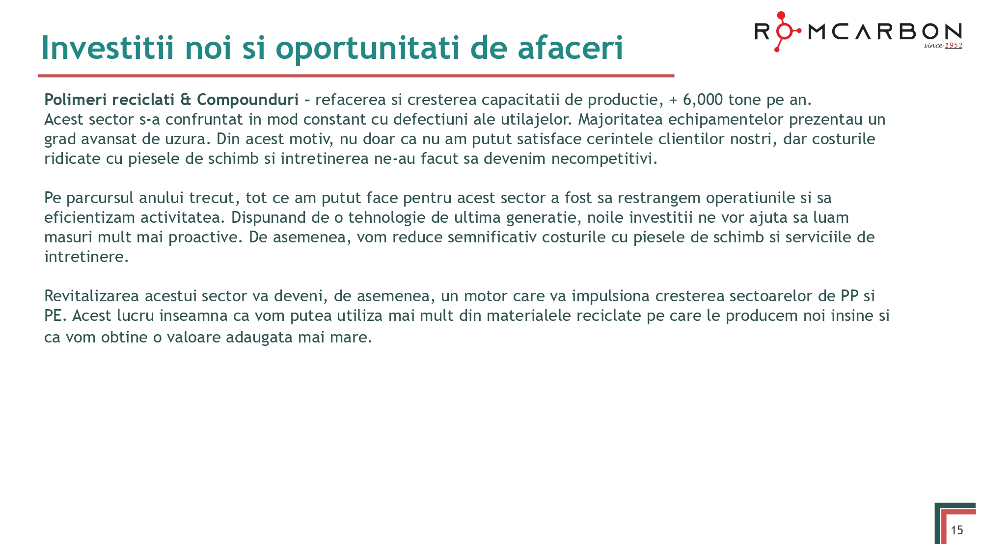 Prezentare oficiala -Teleconferință cu analiști, investitori și jurnaliști &ndash; 27 mai 2026